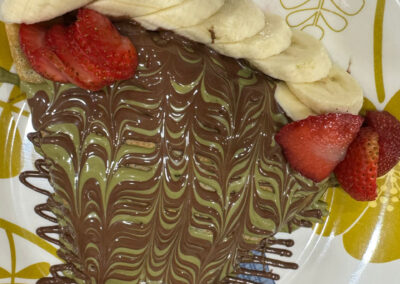 Savory Creepe Chocolate strawberry and bannan